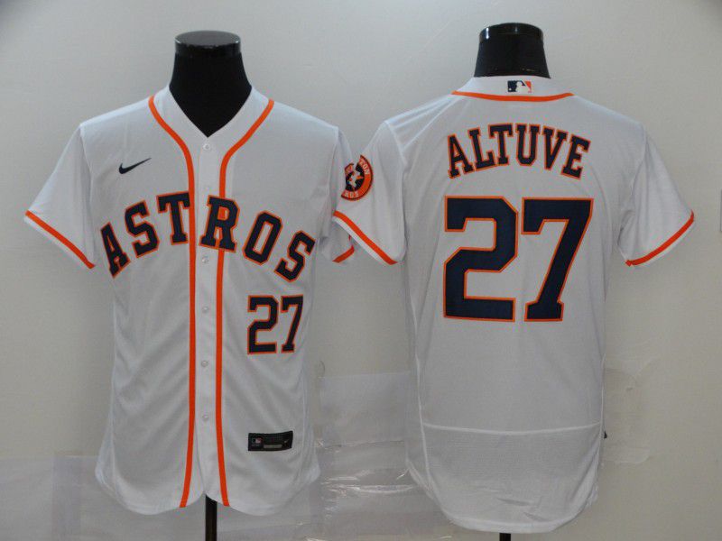 Men Houston Astros #27 Altuve White Nike Elite MLB Jerseys->boston red sox->MLB Jersey